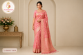 Pink Floral Cotton Saree